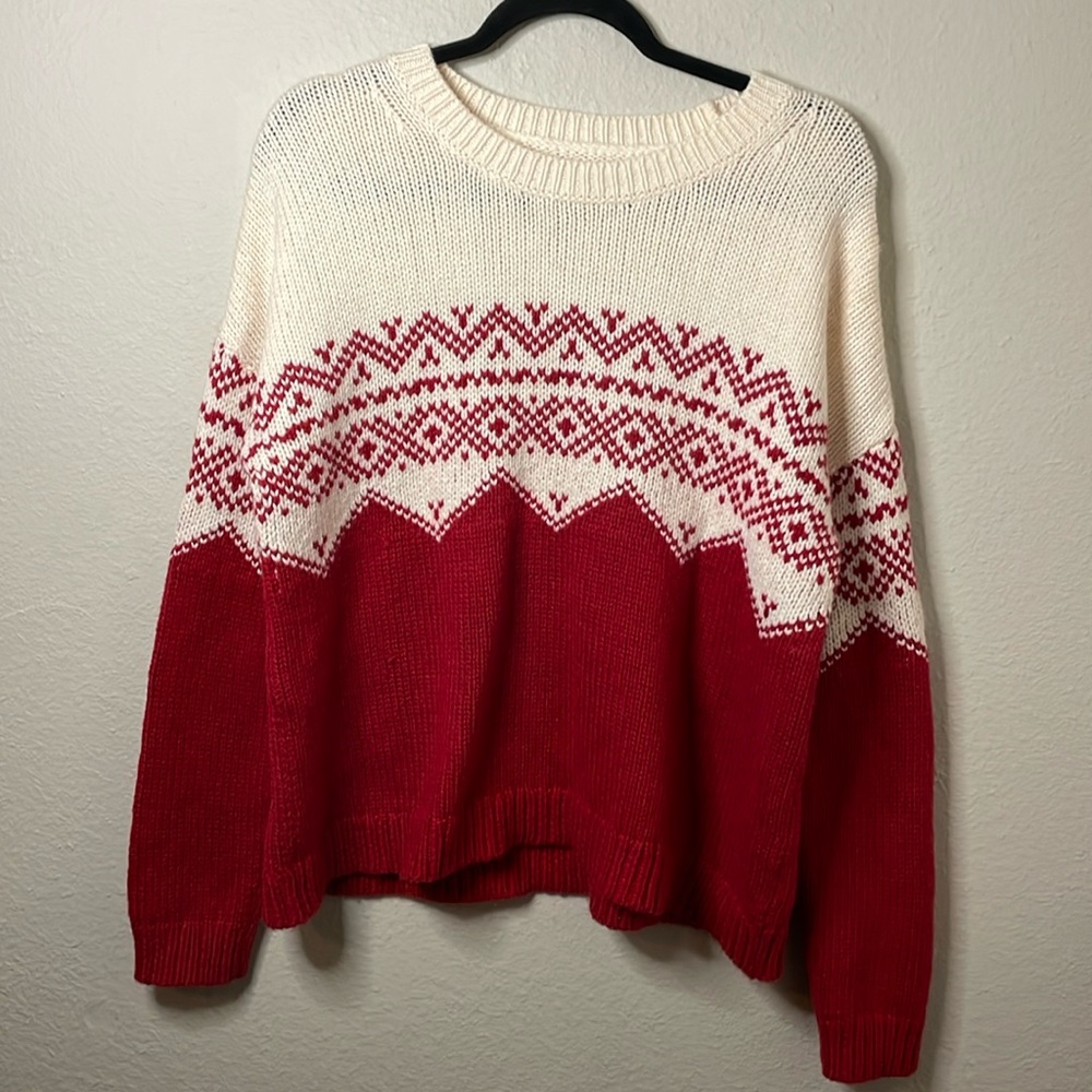 VELVET Graham & Spencer Fairisle Style Sweater M Wool Mix